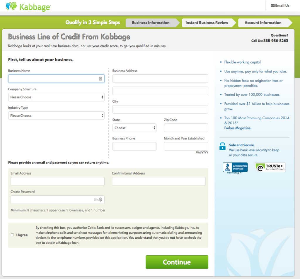 Kabbage review loan application